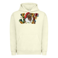 African American Santa Joy With Sunflowers Urban Hoodie | Teevron