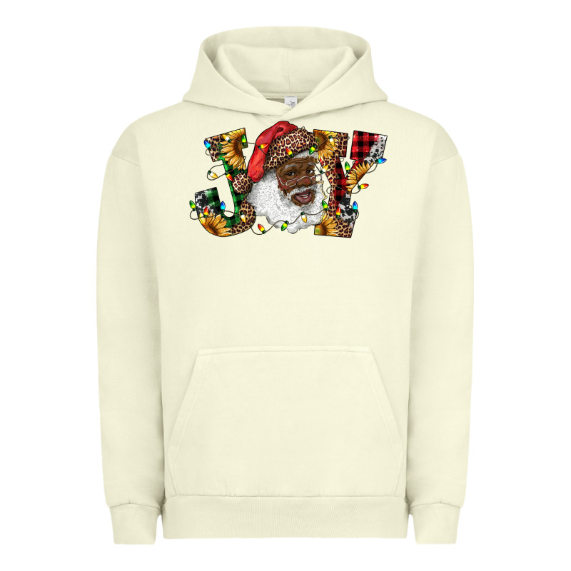 African American Santa Joy With Sunflowers Urban Hoodie by RanaPortraitStore | Teevron