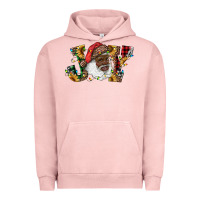 Pigment Salmon african american santa joy with sunflowers Urban Hoodie - RanaPortraitStore