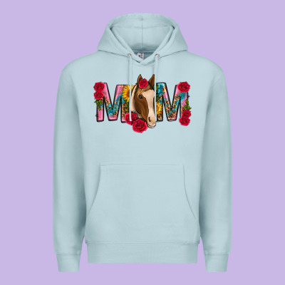 Mom With Horse Mothers Day Premium Hoodie Designed By Texasbilliewilder