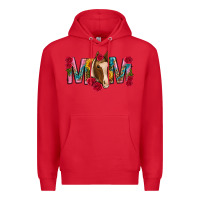 Red mom with horse mothers day Premium Hoodie - texasbilliewilder