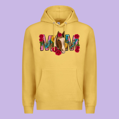 Mom With Horse Mothers Day Premium Hoodie Designed By Texasbilliewilder