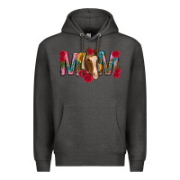 Charcoal Heather mom with horse mothers day Premium Hoodie - texasbilliewilder