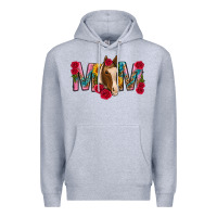 Heather Grey mom with horse mothers day Premium Hoodie - texasbilliewilder