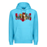 Ocean Blue mom with horse mothers day Premium Hoodie - texasbilliewilder