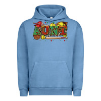 Pigment Pebble Blue aunt softball Urban Hoodie - Zillion Design Studio