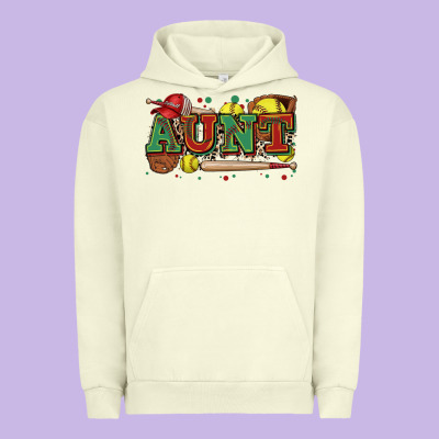 Aunt Softball Urban Hoodie Designed By Zillion Design Studio