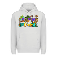 Dove Grey camping crew Premium Hoodie - Zillion Design Studio