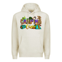 Oatmeal Heather camping crew Premium Hoodie - Zillion Design Studio
