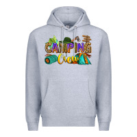 Heather Grey camping crew Premium Hoodie - Zillion Design Studio