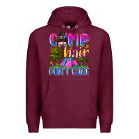 Burgundy camp hair don't care Premium Hoodie - Zillion Design Studio