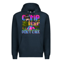 Navy camp hair don't care Premium Hoodie - Zillion Design Studio