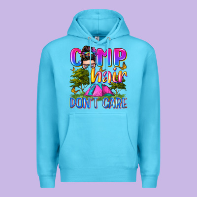Camp Hair Don't Care Premium Hoodie Designed By Zillion Design Studio