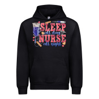 Black sleep all day nurse all night Urban Hoodie - texasbilliewilder