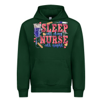 Forest Green sleep all day nurse all night Urban Hoodie - texasbilliewilder
