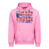 Fuchsia Pink sleep all day nurse all night Urban Hoodie - texasbilliewilder