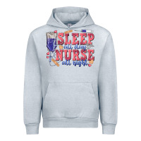 Heather Grey sleep all day nurse all night Urban Hoodie - texasbilliewilder