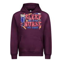 Mauve Wine sleep all day nurse all night Urban Hoodie - texasbilliewilder