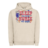 Pigment French Oak sleep all day nurse all night Urban Hoodie - texasbilliewilder