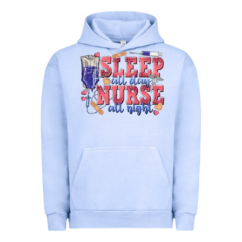 Sleep All Day Nurse All Night Urban Hoodie by texasbilliewilder | Teevron