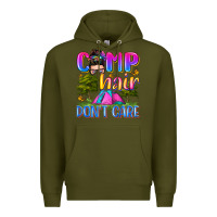 Army Green camp hair don't care Premium Hoodie - Zillion Design Studio