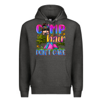 Charcoal Heather camp hair don't care Premium Hoodie - Zillion Design Studio