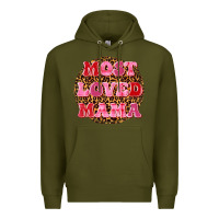 Army Green most loved mama Premium Hoodie - texasbilliewilder