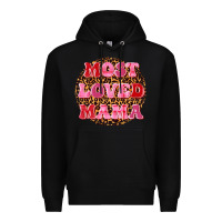 Black most loved mama Premium Hoodie - texasbilliewilder