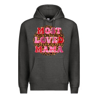 Charcoal Heather most loved mama Premium Hoodie - texasbilliewilder