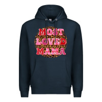 Navy most loved mama Premium Hoodie - texasbilliewilder