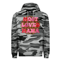 Slate Camo most loved mama Premium Hoodie - texasbilliewilder