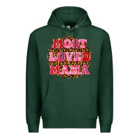 Sports Green most loved mama Premium Hoodie - texasbilliewilder