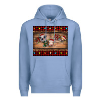 Colony Blue hohoho christmas cows Premium Hoodie - RanaPortraitStore