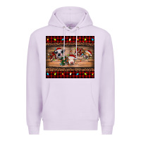 Lilac hohoho christmas cows Premium Hoodie - RanaPortraitStore