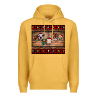 Mustard hohoho christmas cows Premium Hoodie - RanaPortraitStore