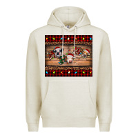 Hohoho Christmas Cows Premium Hoodie | Teevron