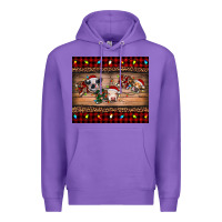 Purple hohoho christmas cows Premium Hoodie - RanaPortraitStore