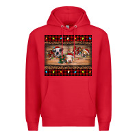Red hohoho christmas cows Premium Hoodie - RanaPortraitStore