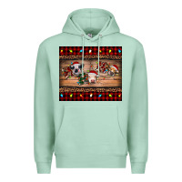 Seafoam hohoho christmas cows Premium Hoodie - RanaPortraitStore