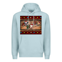 Blue Mist hohoho christmas cows Premium Hoodie - RanaPortraitStore