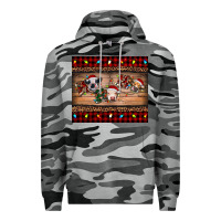 Slate Camo hohoho christmas cows Premium Hoodie - RanaPortraitStore