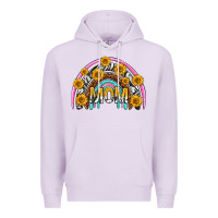 Lilac mom with sunflower rainbow mothers day Premium Hoodie - texasbilliewilder
