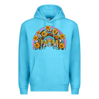Ocean Blue mom with sunflower rainbow mothers day Premium Hoodie - texasbilliewilder