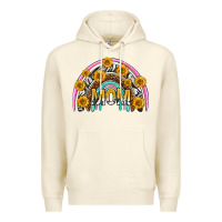 Sandshell mom with sunflower rainbow mothers day Premium Hoodie - texasbilliewilder