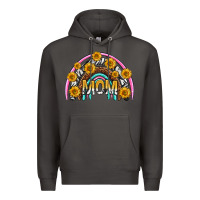 Smoke mom with sunflower rainbow mothers day Premium Hoodie - texasbilliewilder
