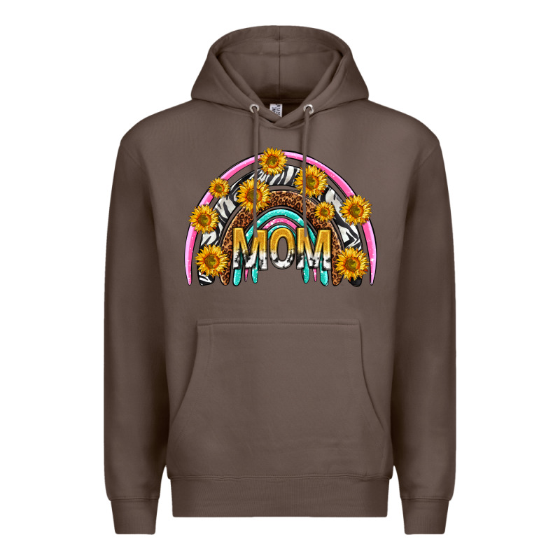 Mom With Sunflower Rainbow Mothers Day Premium Hoodie by texasbilliewilder | Teevron