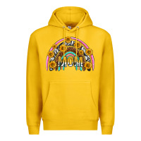 Lemon mom with sunflower rainbow mothers day Premium Hoodie - texasbilliewilder