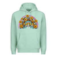 Seafoam mom with sunflower rainbow mothers day Premium Hoodie - texasbilliewilder
