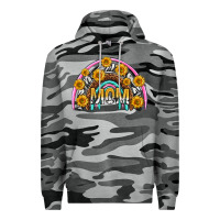 Slate Camo mom with sunflower rainbow mothers day Premium Hoodie - texasbilliewilder