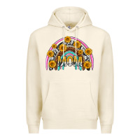 Tofu mom with sunflower rainbow mothers day Premium Hoodie - texasbilliewilder